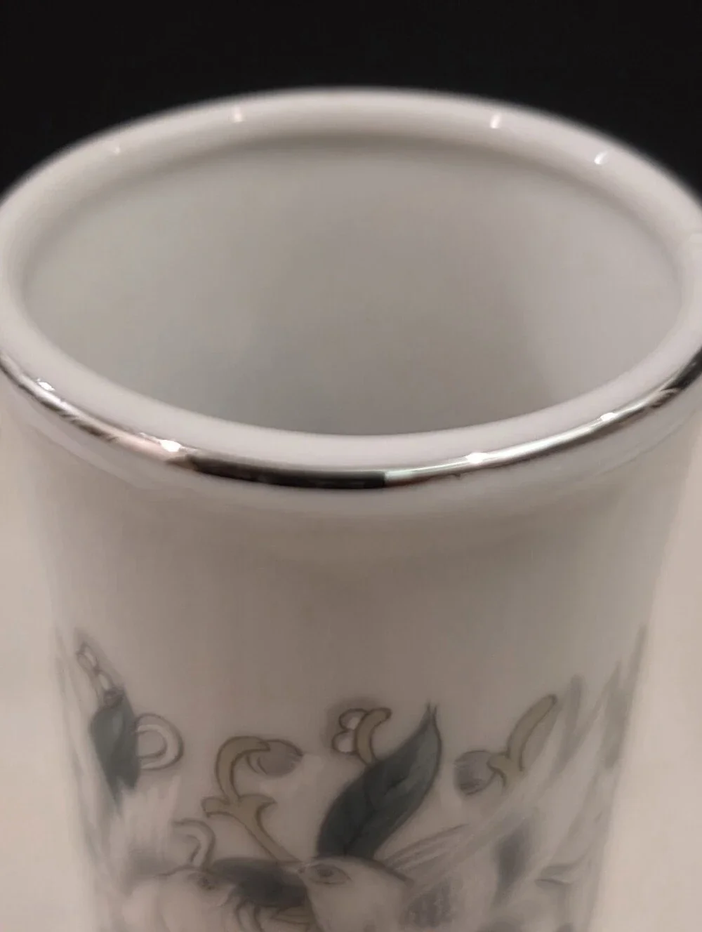 Lefton 25th Anniversary Porcelain Hand Painted Bud Vase Model 1096